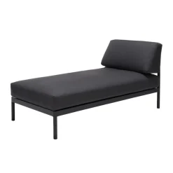 CASA HANNA Sdraio Lounge Nero- Lettini|Set Lounge