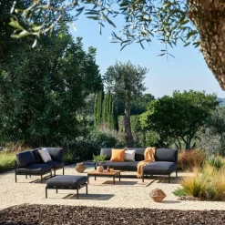 CASA HANNA Sdraio Lounge Nero- Lettini|Set Lounge
