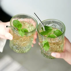 CASA HOBSTAR Vetro 35 CL Verde Chiaro- Bicchieri Da Cocktail|Bicchieri Da Acqua