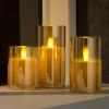 CASA ION Candele Led Set Di 3 Ambra- Candele Led