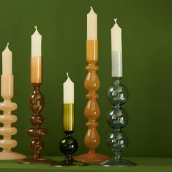 CASA ISA Candeliere Opale Marrone Marrone- Candelieri