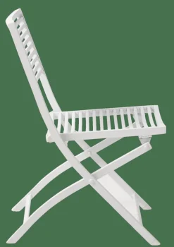 CASA JESSE Sedia Pieghevole Bianco, Beige- Sedie Bistro|Sedie Da Giardino