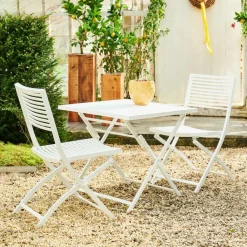 CASA JESSE Set Bistro Quadrato Bianco- Set Bistro