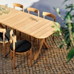 CASA JULES Set Da Giardino Con Cuscini Per Sedie Nero- Tavoli Da Giardino|Set Da Giardino