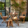 CASA KOS Sedia Pieghevole Naturale- Set Balcone|Sedie Bistro