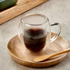 CASA LAGOM Mug A Doppia Parete 30 CL Trasparente- Utensili Da Tè|Bicchieri Da Caffè