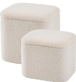 CASA LIAM Con Contenitore Bianco- Pouf Portatutto