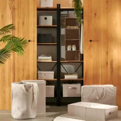 CASA LINOLUX Scatola Portatutto Con Zip Beige- Scatole