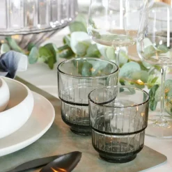 CASA LINQ Vetro 35,5 CL Grigio- Bicchieri Da Acqua