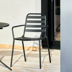 CASA LIVA Sedia Bistro Nero- Sedie Bistro|Sedie Da Giardino