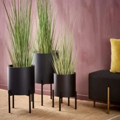 CASA LOUNGE Vaso Da Giardino Nero- Vasi Di Fiori|Supporti Per Piante