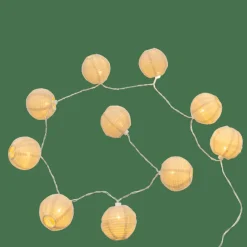 CASA LYNN Filo Luminoso Sfera 10 Luci Led Beige- Fili Luminosi