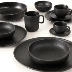 CASA MAGMA Tazza & Piattino 20 CL Nero- Tazze