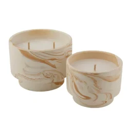 CASA MARBLE Candele Da Esterno Bianco, Arancione- Candele Da Giardino