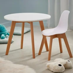 CASA MATHIAS Sedia Per Bambini Bianco, Naturale- Kids|Mobili Per Bambini