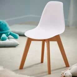 CASA MATHIAS Sedia Per Bambini Bianco, Naturale- Kids|Mobili Per Bambini