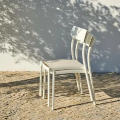 CASA MAVAS Sedia Impilabile Bianco- Sedie Da Giardino