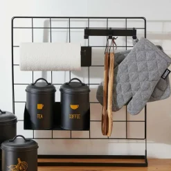 CASA MODULAR Appendiabiti Con 3 Ganci Nero- Decorazioni Da Parete