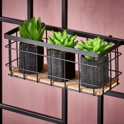 CASA MODULAR Cesto Di Metallo Nero- Decorazioni Da Parete