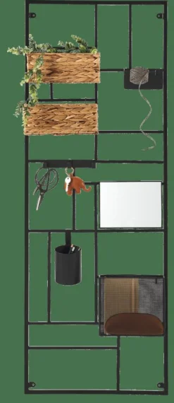 CASA MODULAR Organiser Da Parete Nero- Decorazioni Da Parete|Scaffali Da Parete