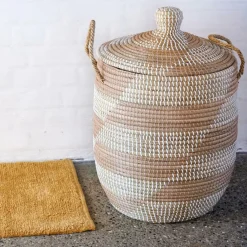 CASA MODULAR SAND Cesto Di Metallo Beige- Cesti Di Metallo