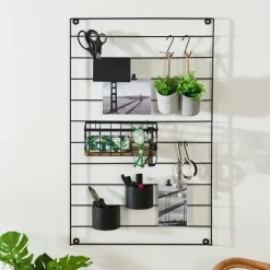 CASA MODULAR Set Di 7 Ganci Nero- Decorazioni Da Parete|Scaffali Da Parete