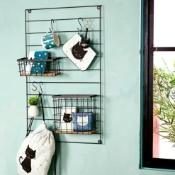 CASA MODULAR Set Di 7 Ganci Nero- Decorazioni Da Parete|Scaffali Da Parete