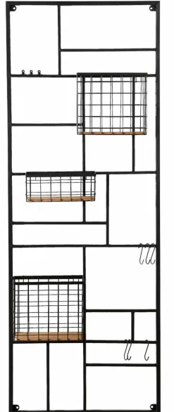 CASA MODULAR Set Di 7 Ganci Nero- Decorazioni Da Parete|Scaffali Da Parete