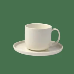 CASA MOON Tazza E Piattino 20 CL Bianco- Tazze