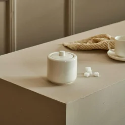 CASA MOON Zuccheriera Con Coperchio Bianco- Utensili Da Caffè|Utensili Da Tè
