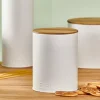 CASA NAGINI Contenitore Per Biscotti Bianco, Naturale- Contenitore Per Alimenti|Scatole Conserva Vivande