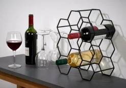 CASA NAU Cantinetta Per 9 Bottiglie Nero- Accessori Per Vino