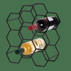 CASA NAU Cantinetta Per 9 Bottiglie Nero- Accessori Per Vino
