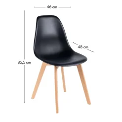 CASA NEW MATS Sedia Da Pranzo Nero- Sedie Da Pranzo