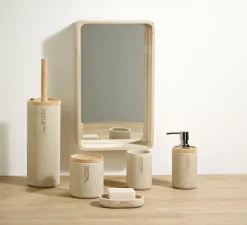 CASA NEW RESIN Scopino WC In Supporto Naturale- Accessori Per Il Wc