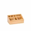 CASA ORGANOO Contenitore Per Cotton Fioc Trasparente, Naturale- Accessori Da Lavandino