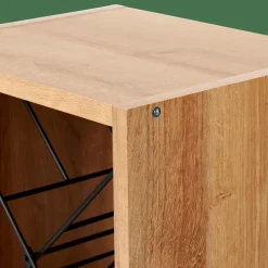 CASA OXO Scaffale Portabott Nero, Naturale, Multicolore- Accessori Per Vino