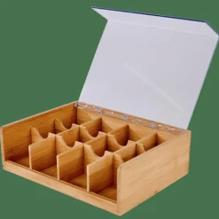 CASA PANDA Scatola Per Tè 12 Scomp. Naturale- Utensili Da Tè
