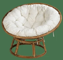 CASA PAPASAN Sedia Lounge Naturale, Bianco Antico- Poltrone