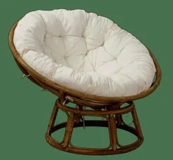 CASA PAPASAN Sedia Lounge Naturale, Bianco Antico- Poltrone