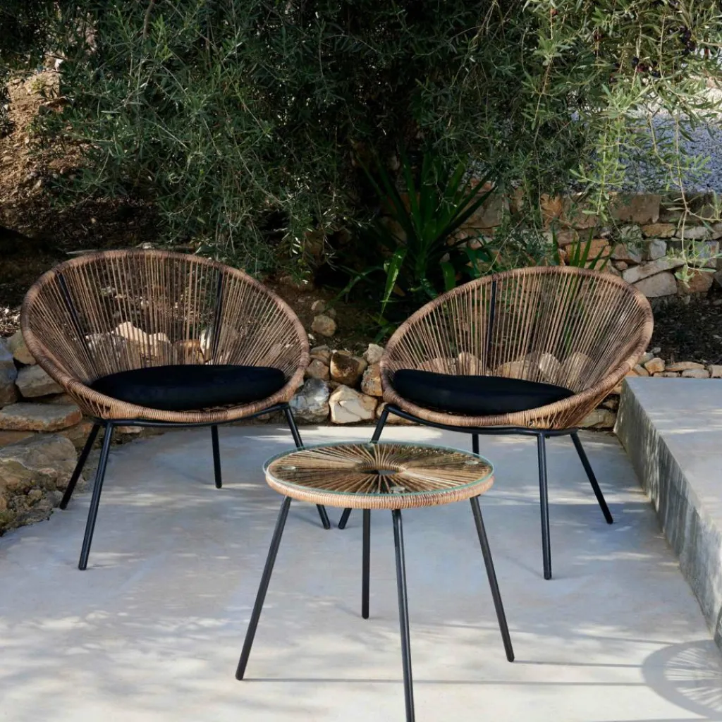 CASA PAPAYO & ACAPULCO Set Lounge Naturale- Sedie Lounge|Set Lounge