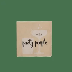 CASA PARTY PEOPLE Set Di 20 Tovaglioli Beige- Tovaglioli