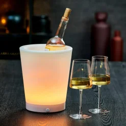 CASA PARTY Secchiello Refrig Con Moodlight Bianco- Secchielli Per Vino