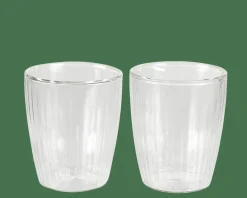 CASA PAUSA Bicchiere 2a Parete Set Di 2 25 CL Trasparente- Bicchieri Da Caffè|Bicchieri Da Tè
