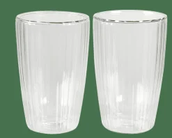 CASA PAUSA Bicchiere 2a Parete Set Di 2 45 CL Trasparente- Bicchieri Da Caffè|Bicchieri Da Tè
