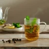 CASA PAUSA Bicchiere Tè, Manico 45 CL Trasparente- Bicchieri Da Caffè|Bicchieri Da Tè