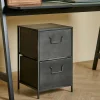 CASA PHARMA Cassettiera 2 Cassetti Nero- Cassettiere