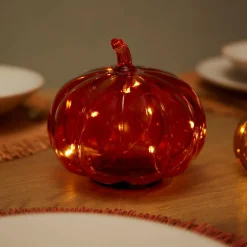 CASA PUMPKIN Lampada Decorativa Arancione- Halloween|Autunno