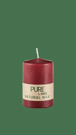 CASA PURE Candela Cilindrica Rosso Scuro- Candele