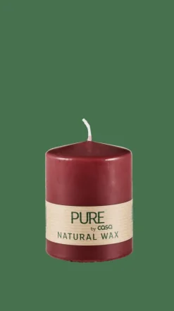 CASA PURE Candela Cilindrica Rosso Scuro- Candele